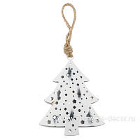 Елочная игрушка "Ель" (металл), 10,5xH13 см - фото 1