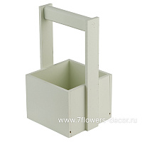 Ящик (дерево), 12,5x12,5xH23 см, с ручкой - фото 1