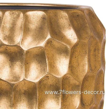 Кашпо Nobilis Marco Pa-gold Cells Vase (полистоун), D34хH97 см, с тех.горшком - фото 2