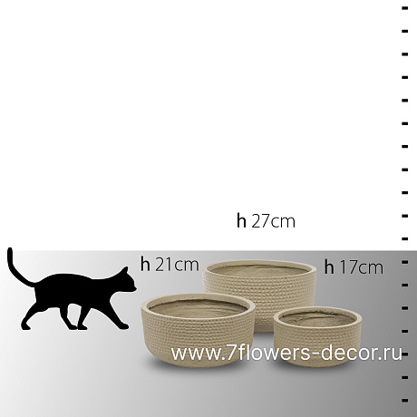 Кашпо Nobilis Marco Сells Round (GRC), D54xH27 см - фото 5