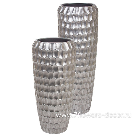 Кашпо Nobilis Marco Pa-alu Cells Vase (полистоун), D34хH97 см, с тех.горшком - фото 3