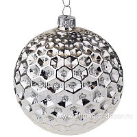 Елочная игрушка "Шар" (стекло), D10 см - фото 1