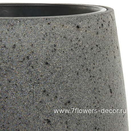Кашпо Nobilis Marco Plain laterite grey Tall Round (файкостоун), D51хH75 см, с тех.горшком - фото 2