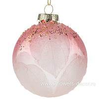 Елочная игрушка "Шар" (стекло), D8 см - фото 1