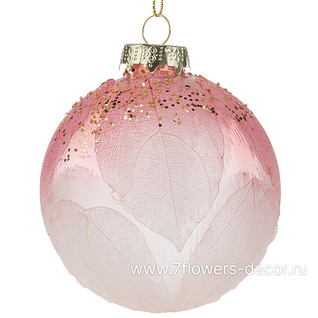 Елочная игрушка Шар (стекло), D8 см - фото 1