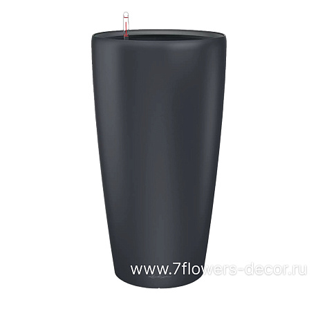 Кашпо Lechuza Rondo Complete basalt gray matt (пластик), D40xH75 см - фото 1