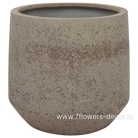 Кашпо Nobilis Marco Plain grey stone Jar (файкостоун), D53,5хH48 см - фото 1
