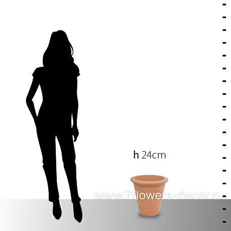 Кашпо Nobilis Marco Terra Cone, (терракота), D24хН24 см - фото 5