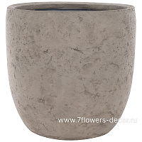 Кашпо Nobilis Marco "Rough Grey Round" (полистоун), D49xH48 см - фото 1