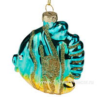 Елочная игрушка "Рыбка" (стекло), 7x3xH8 см - фото 1