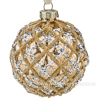 Елочная игрушка "Шар" (стекло), D8 см - фото 1
