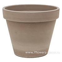 Кашпо Terra Cotta Flowerpot grey, D12хH10см - фото 1