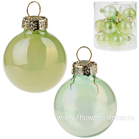 Елочная игрушка "Шар" (стекло), D3 см, набор (16 шт) - фото 1