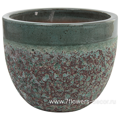 Кашпо Nobilis Marco Green Lava Jar (керамика), D46хH37 см - фото 1