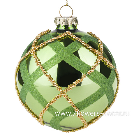 Елочная игрушка Шар (стекло), D8 см - фото 1