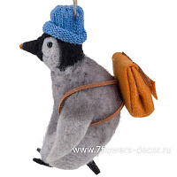 Елочная игрушка "Пингвин" (войлок), 7x5xH11 см - фото 1