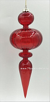 Елочная игрушка "Конус" (стекло), 7хН25 см - фото 1
