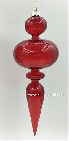 Елочная игрушка Конус (стекло), 7хН25 см - фото 1