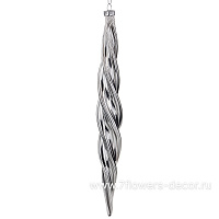 Елочная игрушка "Сосулька" (стекло), 4xH30 см - фото 1