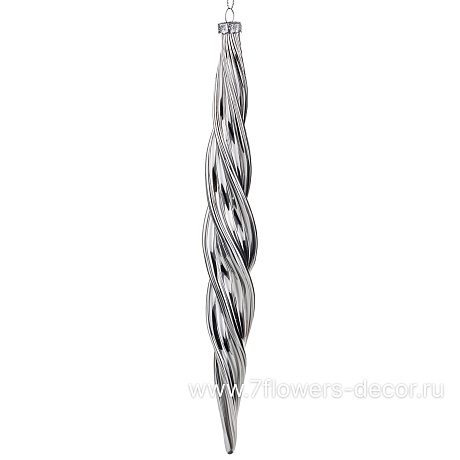 Елочная игрушка Сосулька (стекло), 4xH30 см - фото 1