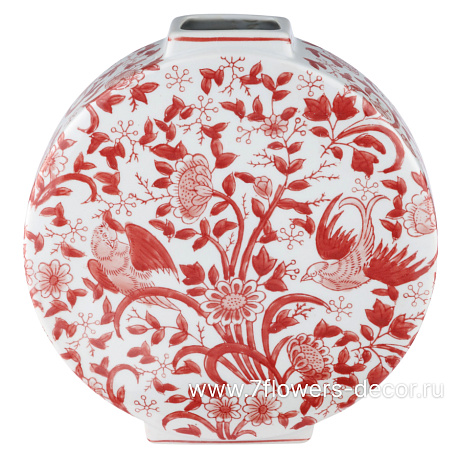 Ваза Шинуазри Кардинал (керамика), 30x8xH31 см - фото 1
