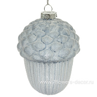 Елочная игрушка "Желудь" (стекло), D8xH11,5 см - фото 1