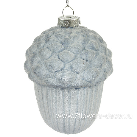 Елочная игрушка Желудь (стекло), D8xH11,5 см - фото 1