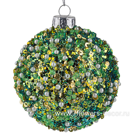 Елочная игрушка Шар (стекло), D8 см - фото 1