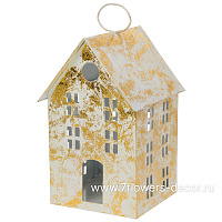 Фонарь "Дом" (металл), 18x15xH30 см - фото 1