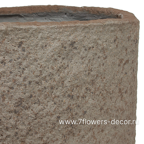 Кашпо Nobilis Marco Plain grey stone Vase (файкостоун), D52хH75 см - фото 2