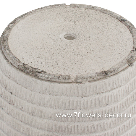 Кашпо Nobilis Marco Waves grey Vase (файберклэй), D37хH60 см - фото 4