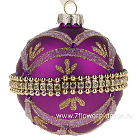 Елочная игрушка "Шар" (стекло), D8 см - фото 1