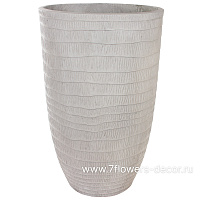 Кашпо Nobilis Marco "Waves grey Vase" (файберклэй), D54хH85 см - фото 1