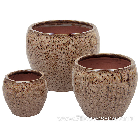 Кашпо Nobilis Marco Sandy Beige Round (керамика), D31хH37 см - фото 3