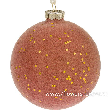 Елочная игрушка Шар (стекло), D10 см - фото 1