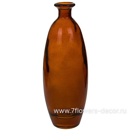 Ваза бутылочная Йодная С7517 (стекло), D6,5xH17,5 см - фото 1