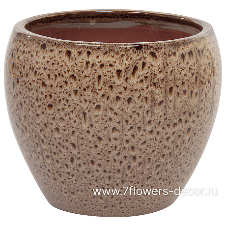 Кашпо Nobilis Marco Sandy Beige Round (керамика), D31хH37 см - фото 1