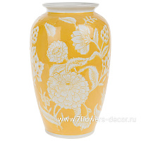 Ваза "Шинуазри Yellow" (керамика), D17xH27 см - фото 1
