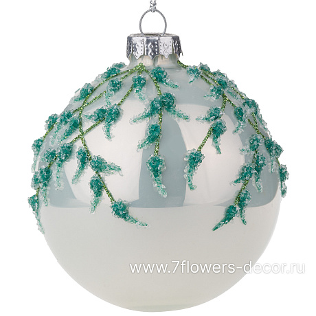 Елочная игрушка Шар (стекло), D8 см - фото 1