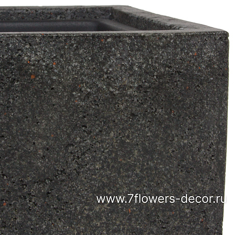 Кашпо Nobilis Marco Rock2-grey Cube (полистоун), 30х30хH30 см, с тех.горшком - фото 2