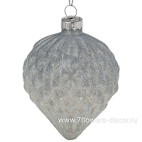 Елочная игрушка "Капля" (стекло), 7xH9,5 см - фото 1