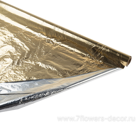 Полисилк двухцветный Металлик, золотой-серебряный, 100 см/20 м - фото 1