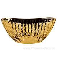 Кашпо "Gold" (керамика), 30x15,5xH14 см - фото 1