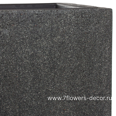 Кашпо Nobilis Marco Rock2-grey Cube (полистоун), 40х40хH40 см, с тех.горшком - фото 2