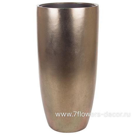 Кашпо Nobilis Marco Pa-silverbrown Vase (полистоун), D41хH86 см, с тех.горшком - фото 1