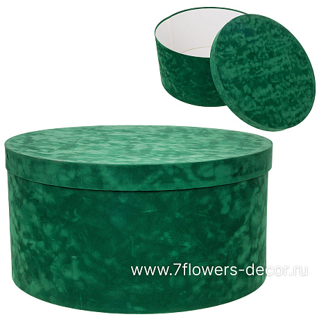 Коробка шляпная (бархат), D60xH30 см - фото 1