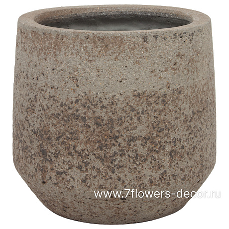 Кашпо Nobilis Marco Plain grey stone Jar (файкостоун), D31,5хH28 см - фото 1