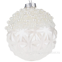 Елочная игрушка "Шар" (стекло), D8 см - фото 1