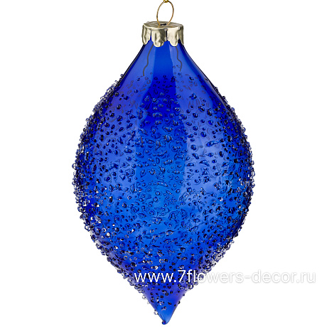 Елочная игрушка Олива (стекло), D8xH16 см - фото 1