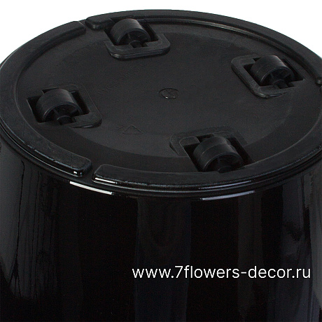 Кашпо PLANTA VITA Vase Silk black с автополивом (пластик), D33xH57 см - фото 3
